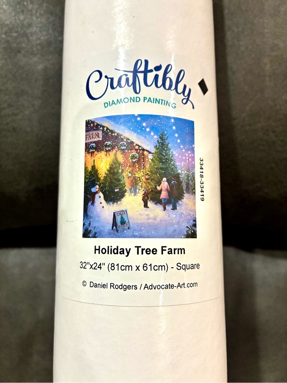 Craftibly Holiday Tree Farm Diamond Painting Canvas Rare